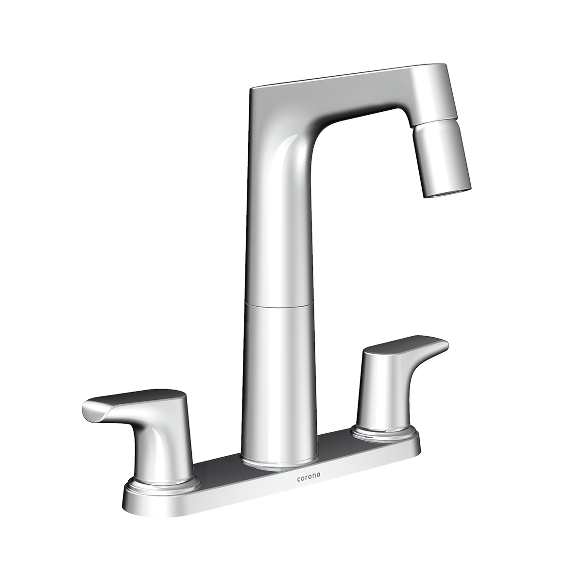 Grifería Lavaplatos 8 pulgadas Sobreponer Cascade Cromo