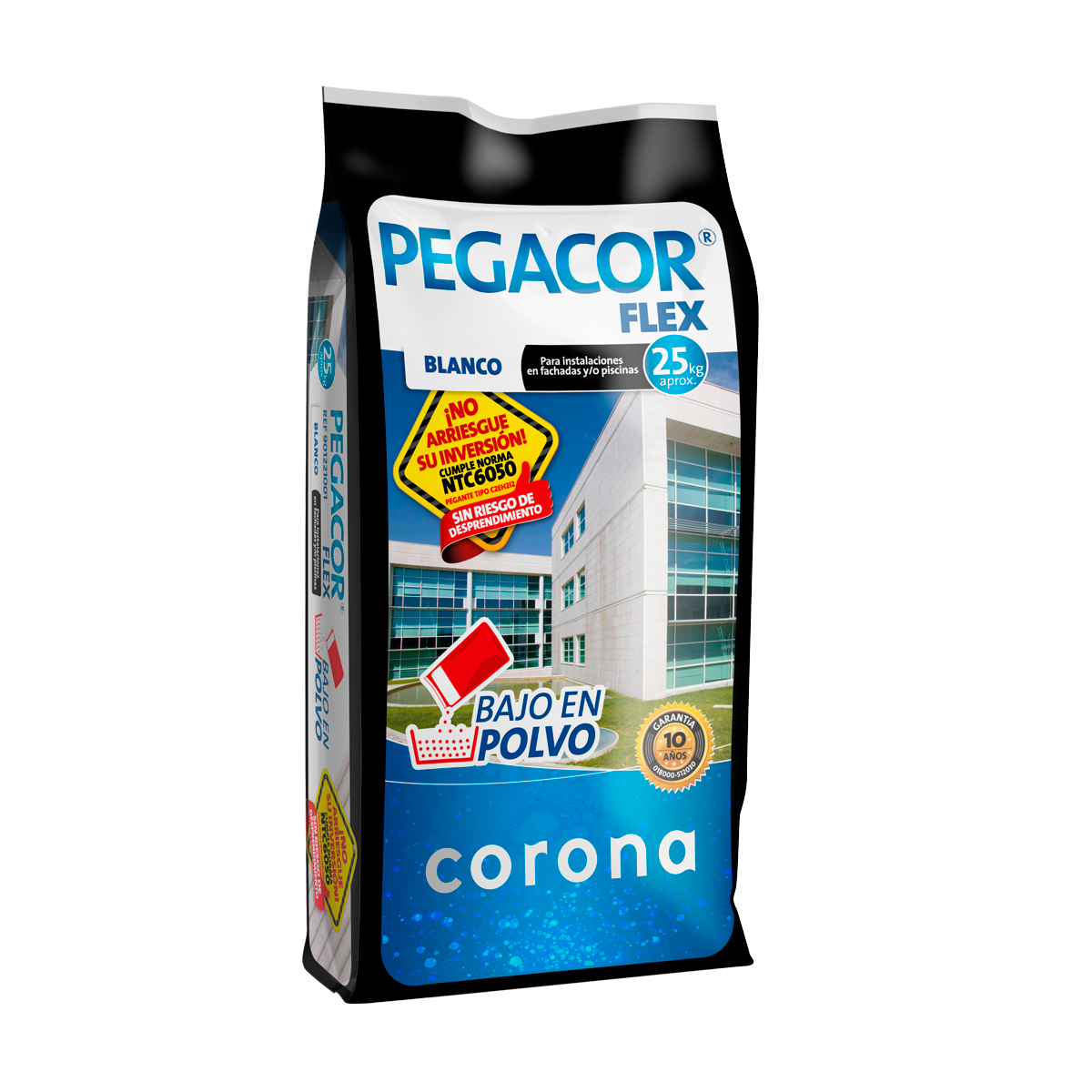 adhesivo pegacor flex blanco 25 kg 901221001