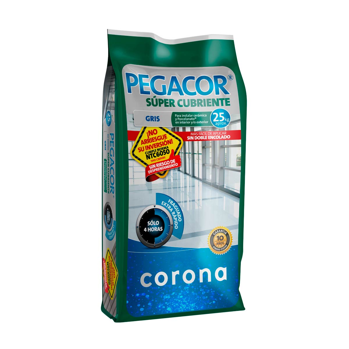 Pegacor® supercubriente gris x 25