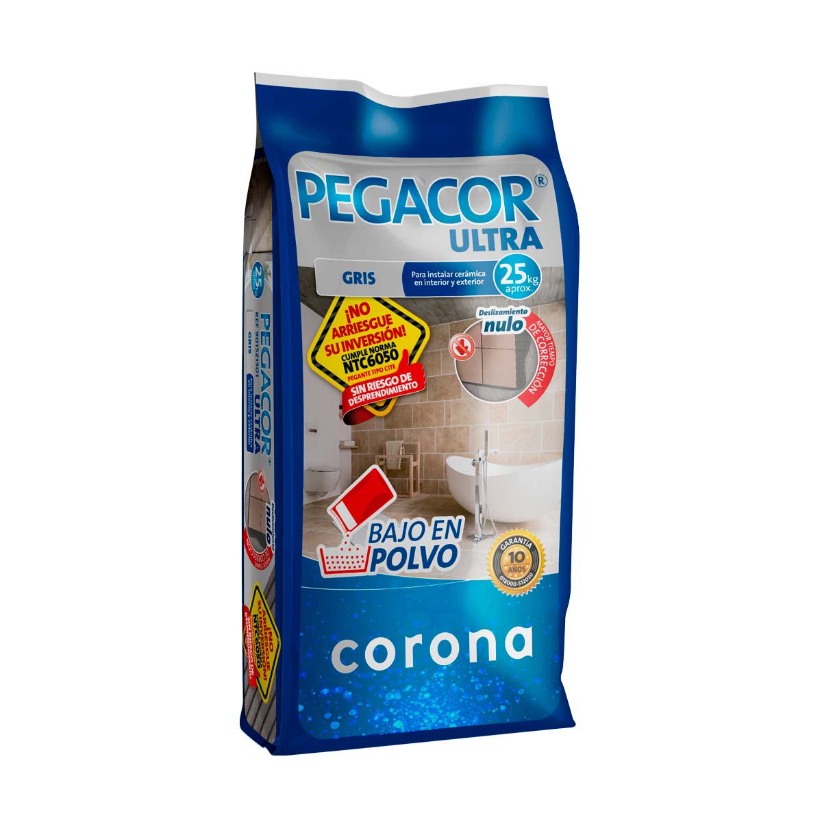 adhesivo pegacor ultra gris 25 kg 901521501