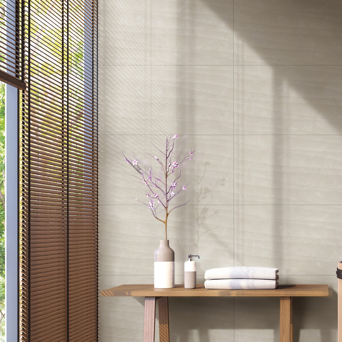 baldosas para pared adare estructurada beige cara unica ambiente 2 609849031