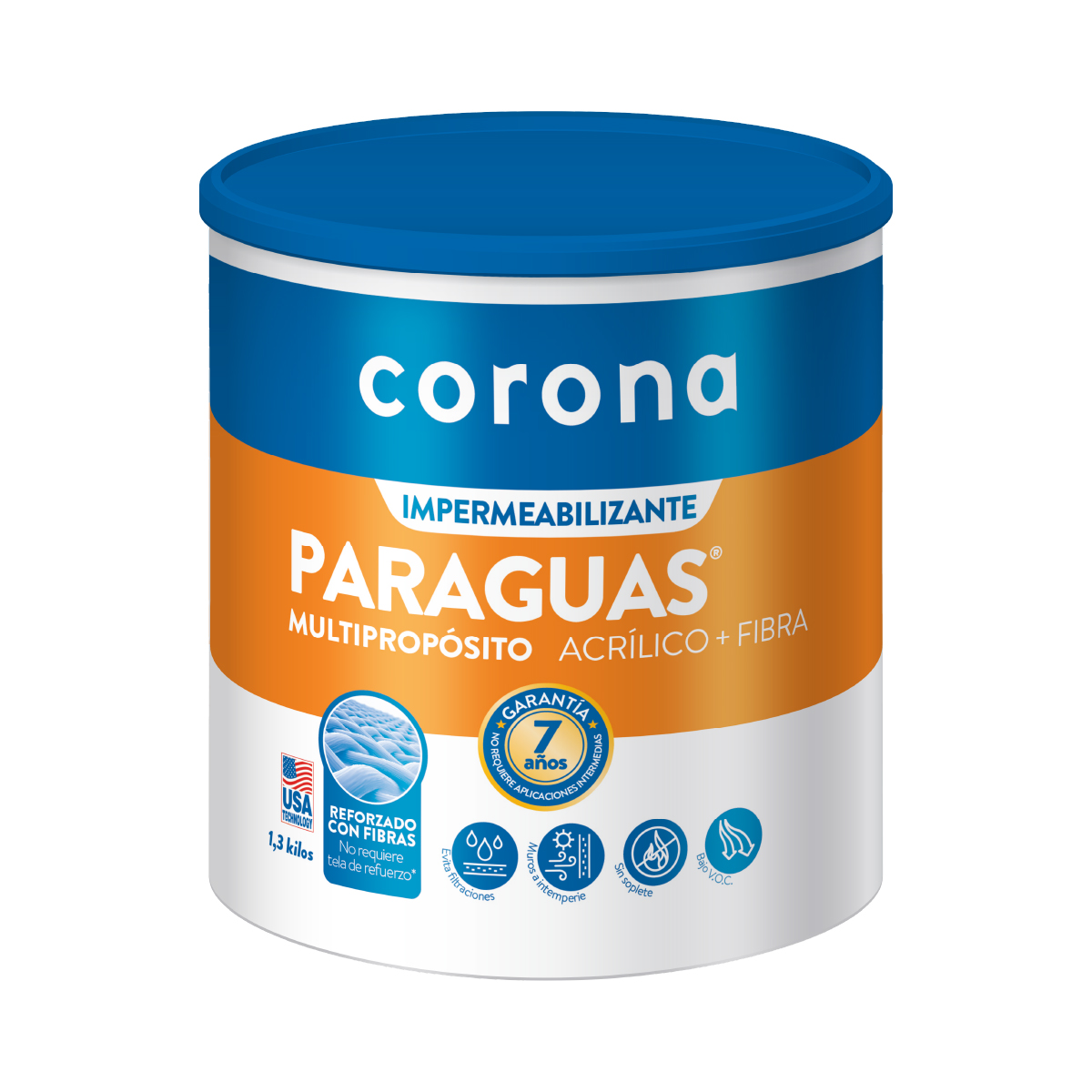 Impermeabilizante Paraguas® multipropósito blanco 1/4 galón
