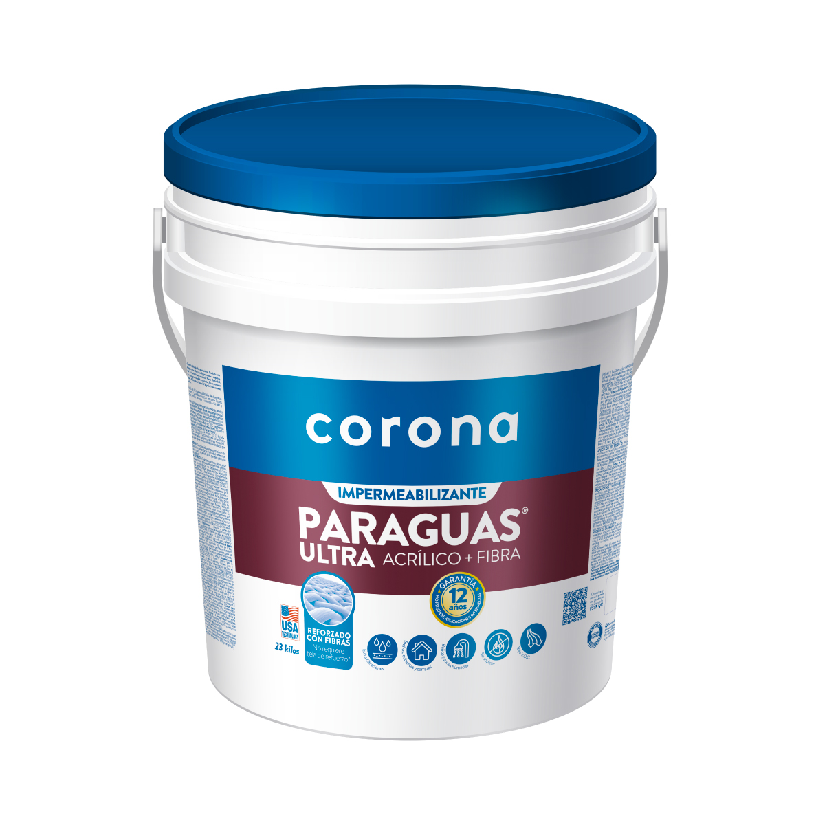Impermeabilizante Paraguas® ultra blanco cuñete x 23.5 kg