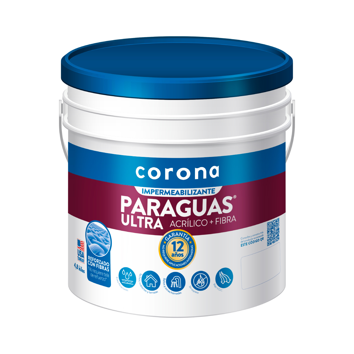 Impermeabilizante Paraguas® ultra gris galón x 4.7 kg