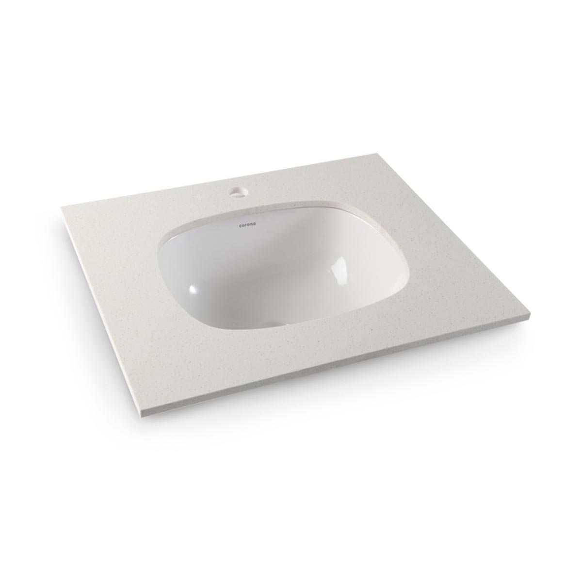 Ambiente Lavamanos Cascade de incrustar petit blanco en porcelana sanitaria