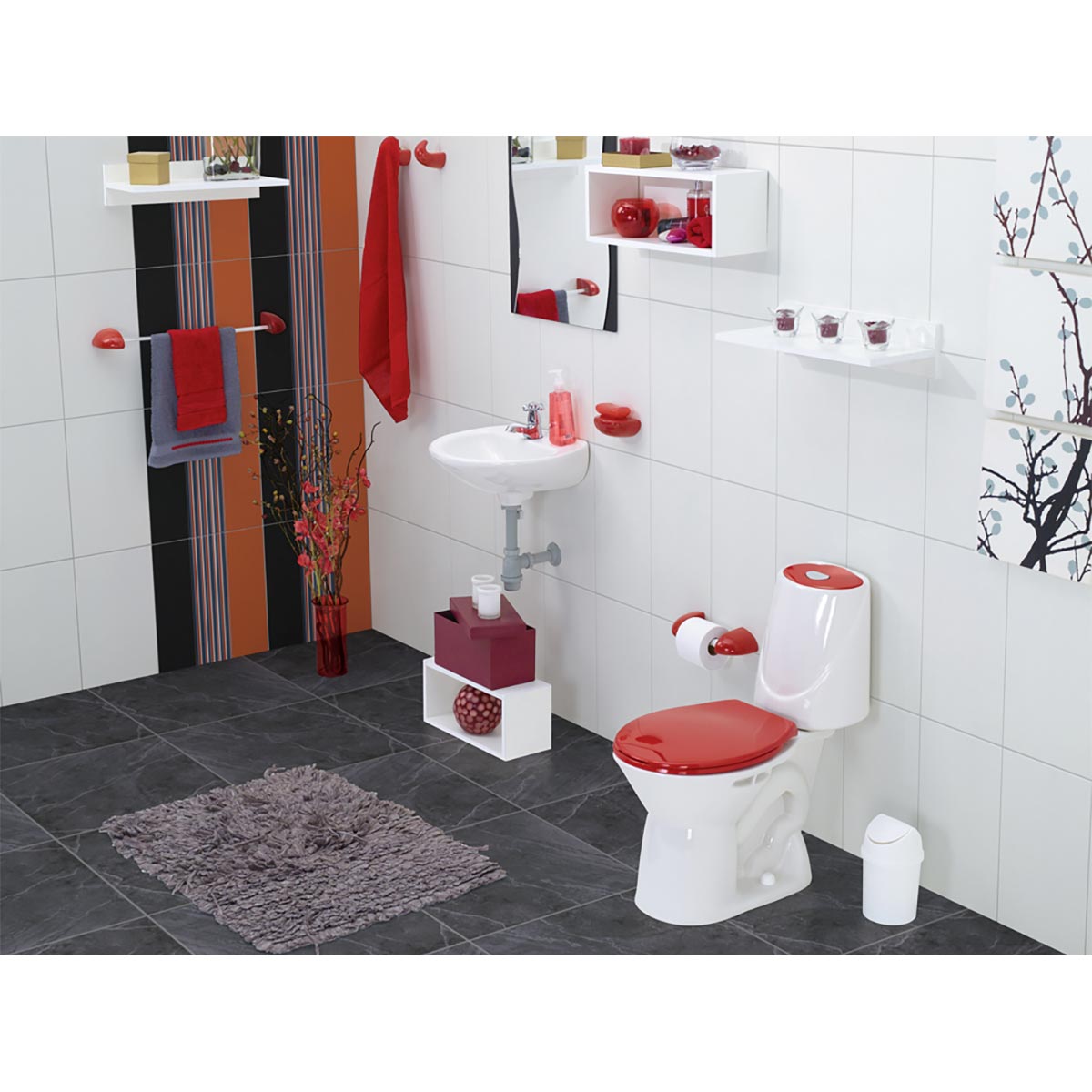 Ambiente Lavamanos de colgar Happy Blanco