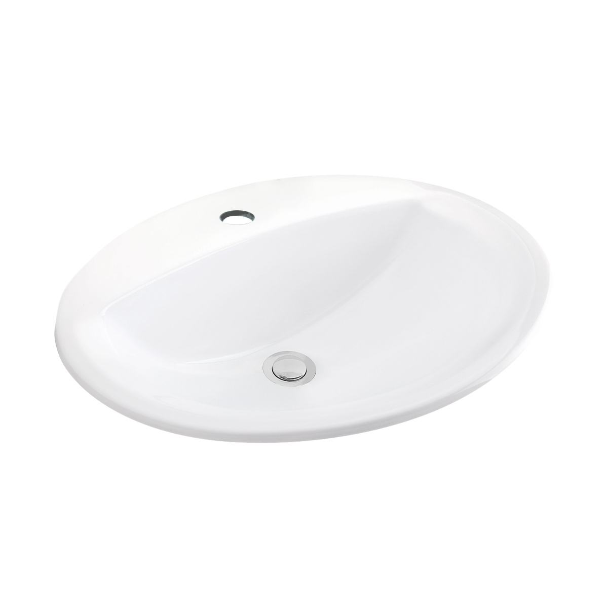 Lavamanos de sobreponer Marsella blanco con diseño contemporáneo