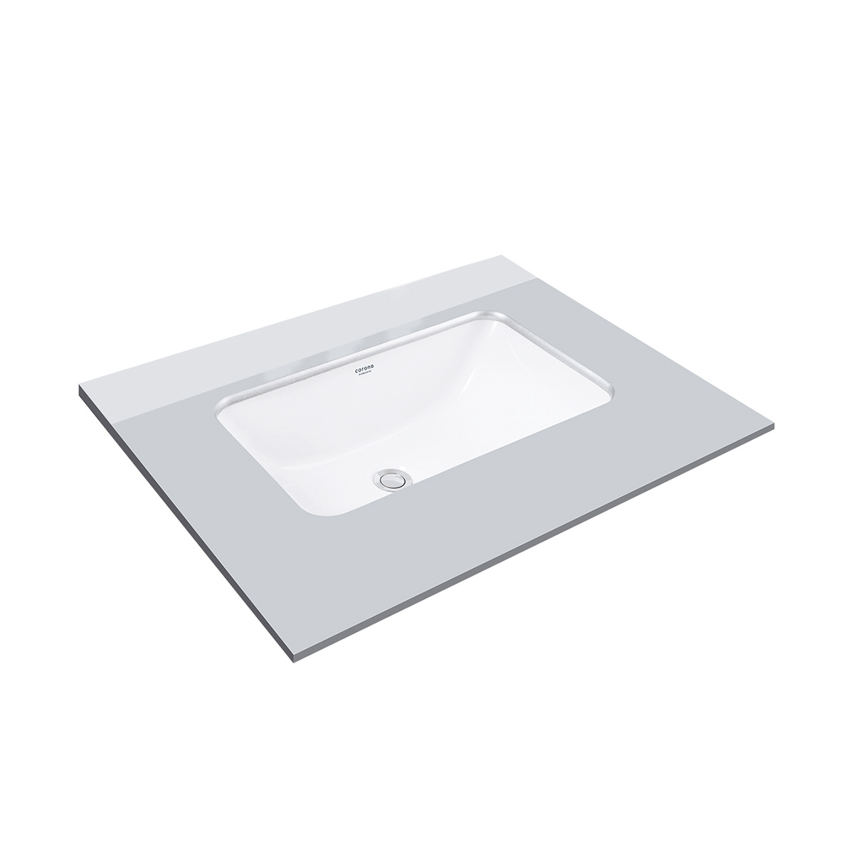 Ambiente Lavamanos de incrustar Novara blanco con diseño contemporáneo con líneas simples