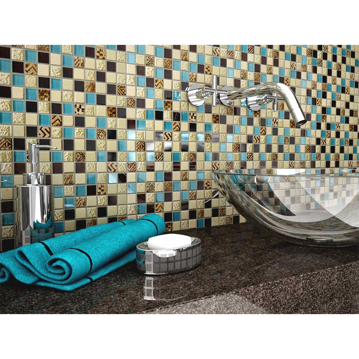 Mosaico Nuevo Rauni Azul Ambiente