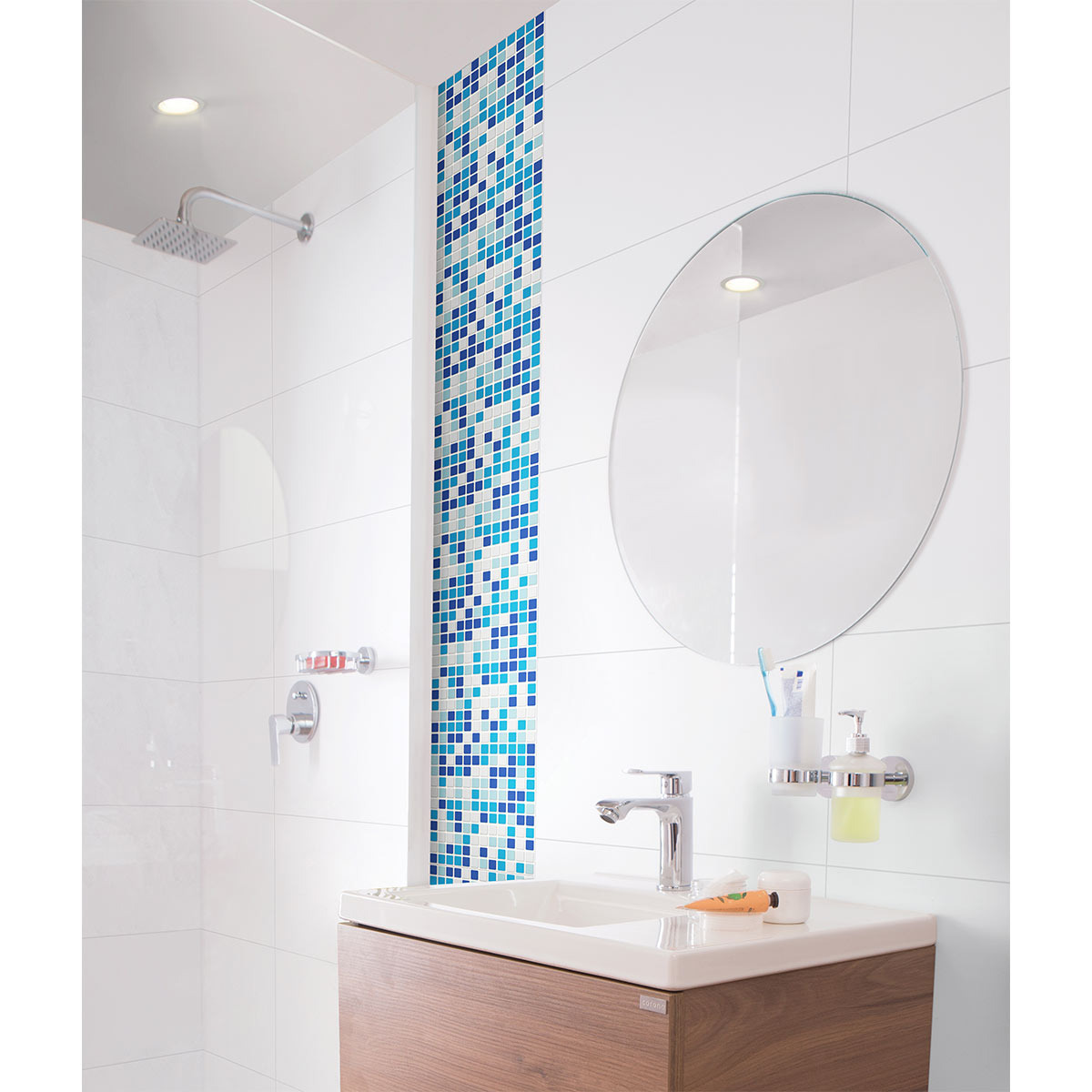 mosaico venecita confeti azul caras diferenciadas V00001131 ambiente 1