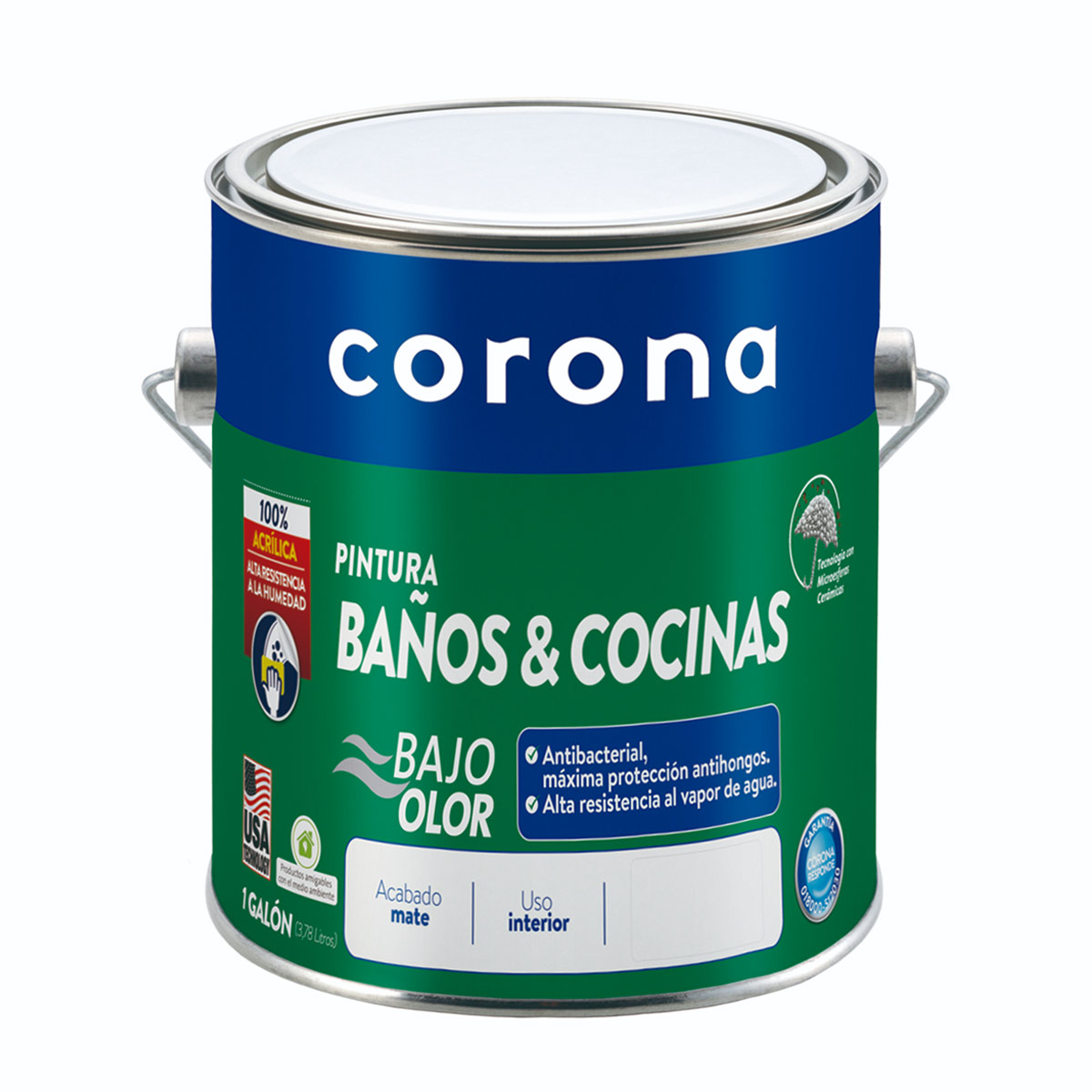 Ambiente Sala Pintura Baños y Cocinas Blanco Cuarto Galón