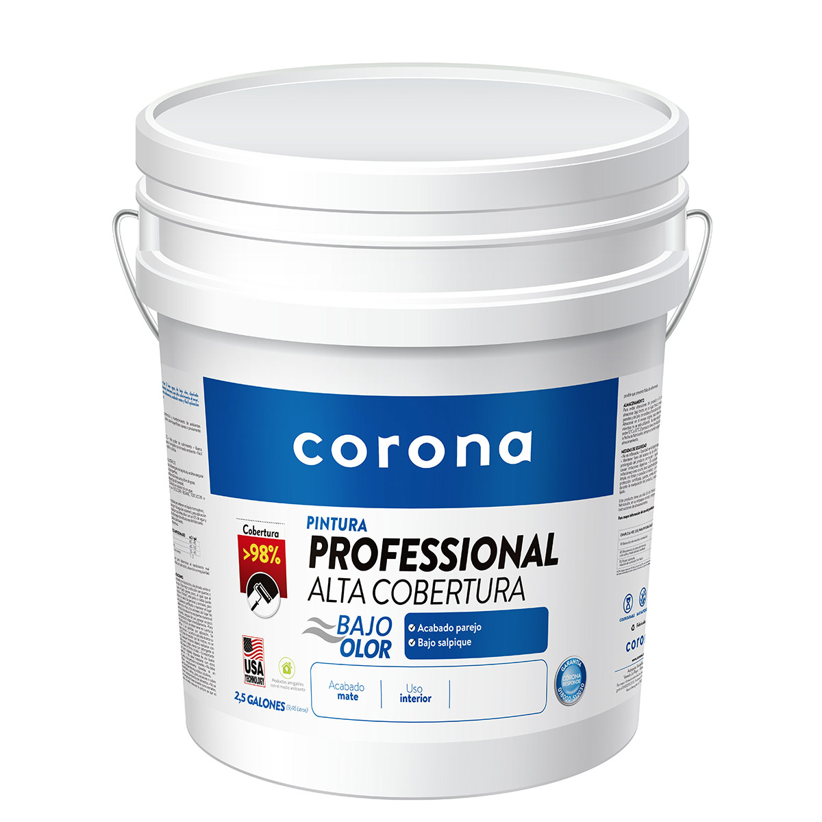 Ambiente Sala Pintura Pro Alta Cobertura Blanco Dos y Medio Galones